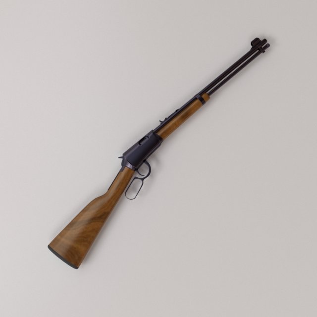 henry lever action rifle Model 3D .c4d .max .obj .3ds .fbx .stl .blend 