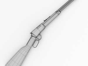 henry lever action rifle Model 3D