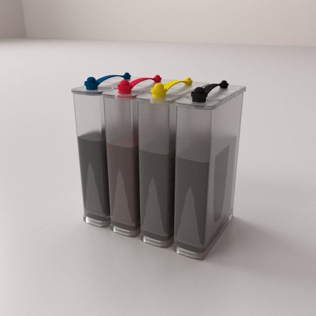 continuous ink system 3D Model .c4d .max .obj .3ds .fbx .stl .blend 