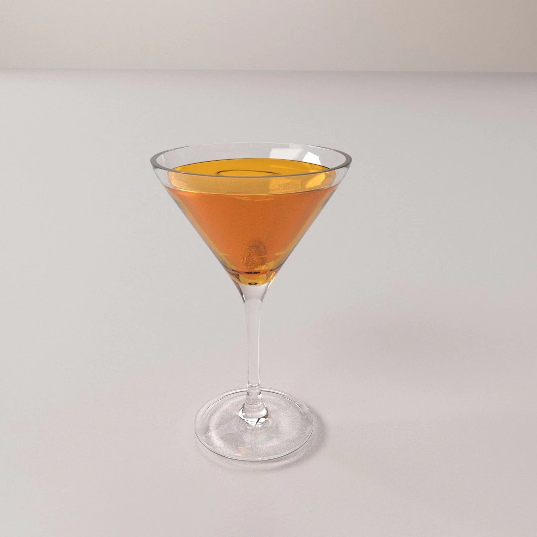 glass with drink 3D Model .c4d .max .obj .3ds .fbx .stl .blend 