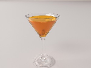 glass with drink 3D Model