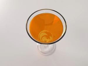 glass with drink 3D Model