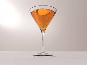 glass with drink Modèle 3D