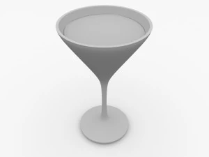 glass with drink 3D Model