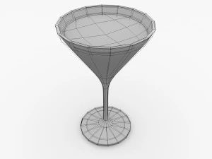 glass with drink 3D Model