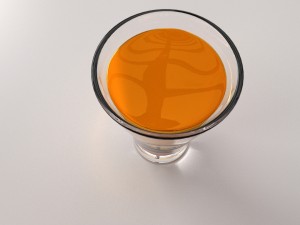 glass with drink v2 3D Model