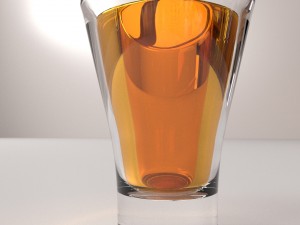 glass with drink v2 3D Model