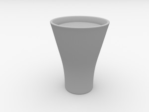 glass with drink v2 3D Model