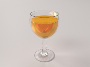 glass with drink v3 3D Model