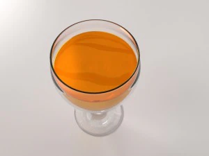 glass with drink v3 3D Model