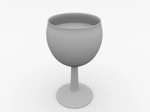 glass with drink v3 3D Model
