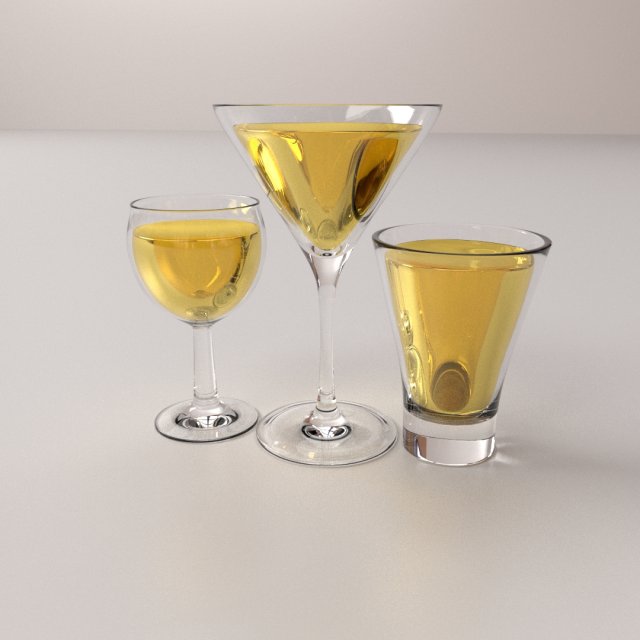 drink set 3D Model .c4d .max .obj .3ds .fbx .stl .blend 