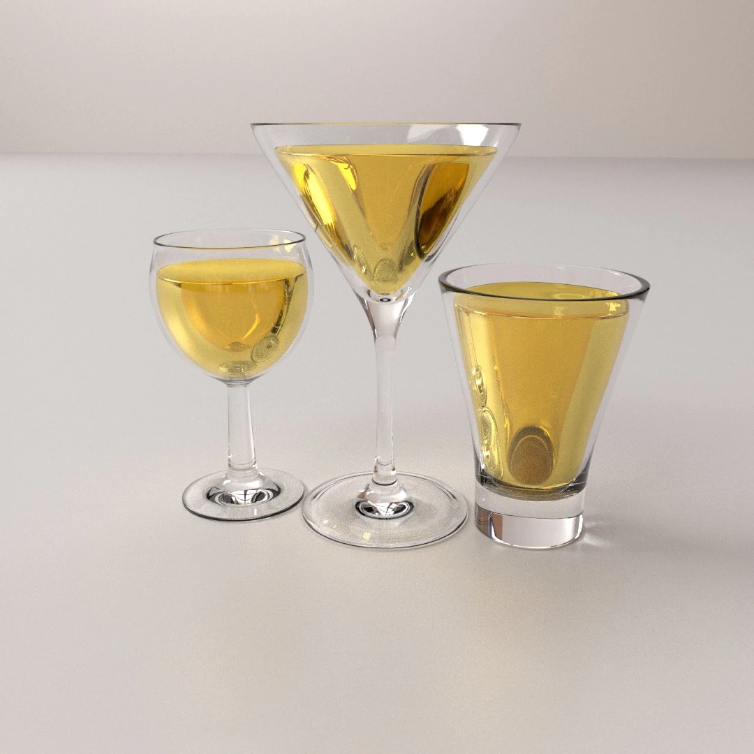 drink set 3D Model .c4d .max .obj .3ds .fbx .stl .blend 