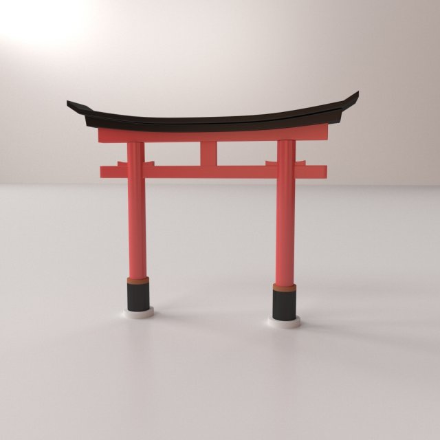 torii Model 3D .c4d .max .obj .3ds .fbx .stl .blend 
