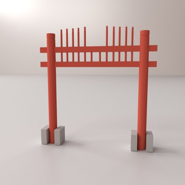 hongsalmun 3D Модель .c4d .max .obj .3ds .fbx .stl .blend