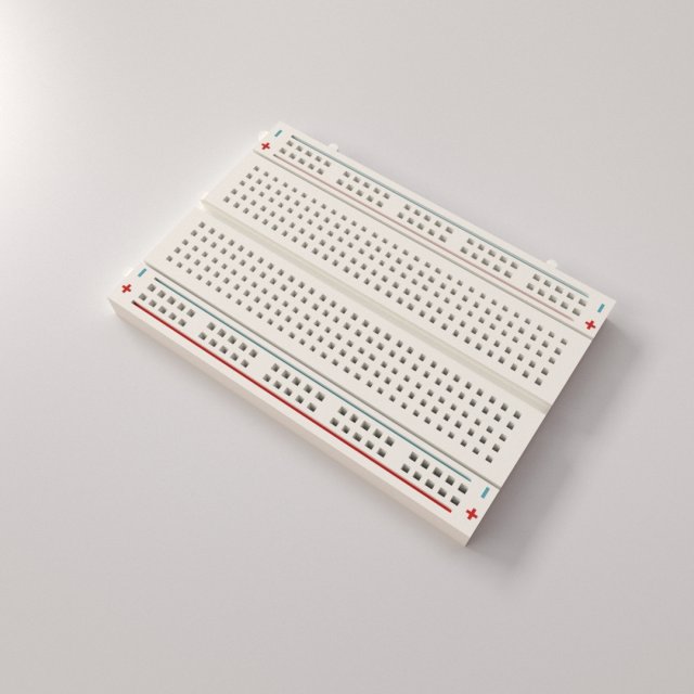 breadboard 3D Model .c4d .max .obj .3ds .fbx .stl .blend