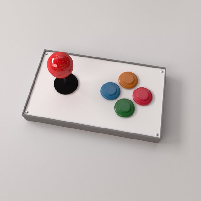arcade joystick 3D Модель .c4d .max .obj .3ds .fbx .stl .blend 