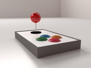 arcade joystick 3D Модель
