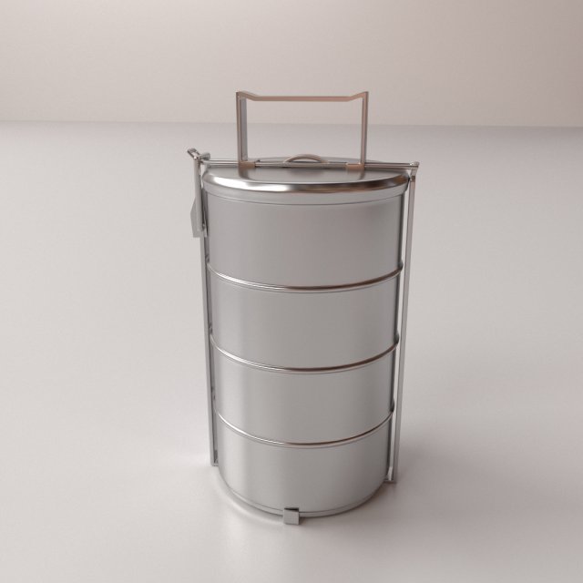 tiffin carrier 3Dモデル .c4d .max .obj .3ds .fbx .stl .blend 