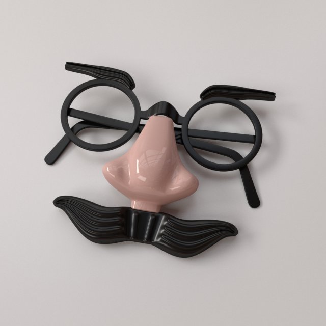 funny glasses 3D मॉडल .c4d .max .obj .3ds .fbx .stl .blend 