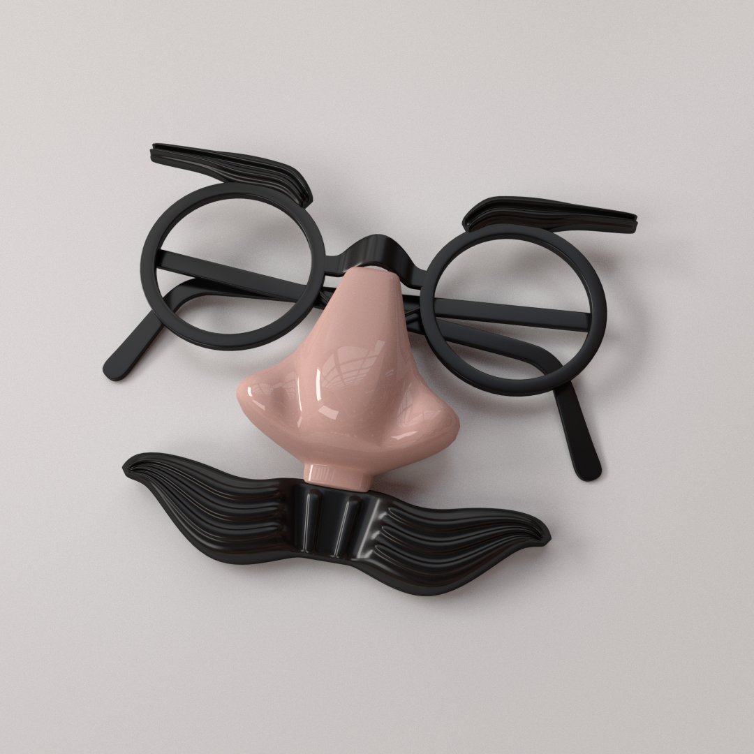 funny glasses 3D in 3DExport