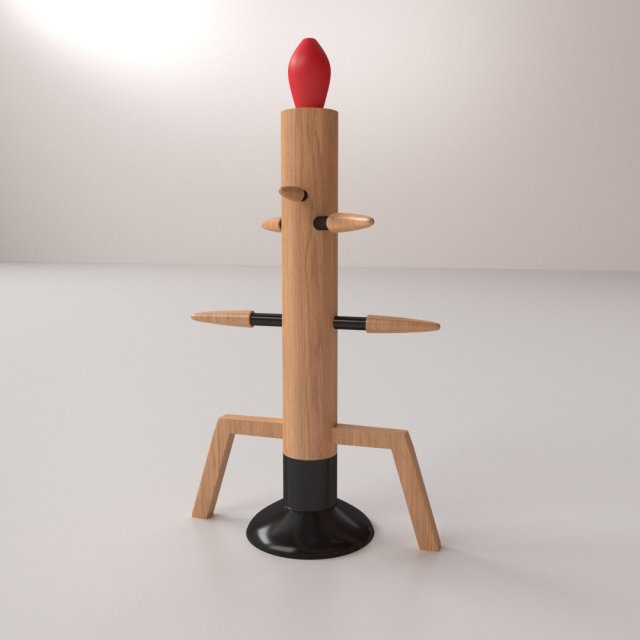 wooden dummy v2 Modelo 3D .c4d .max .obj .3ds .fbx .stl .blend 