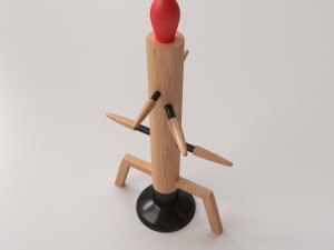 wooden dummy v2 Modelo 3D