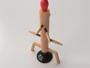 деревянный манекен v2 3D Модель