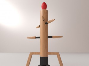wooden dummy v2 Modelo 3D