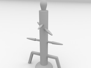 wooden dummy v2 Modelo 3D