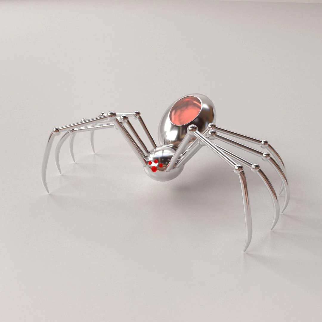 spider bot 3D Model .c4d .max .obj .3ds .fbx .stl .blend 