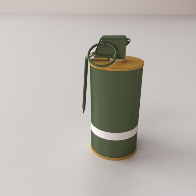 m18 smoke grenade 3D Model .c4d .max .obj .3ds .fbx .stl .blend 