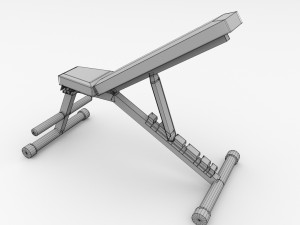 exercise bench 3D 모델