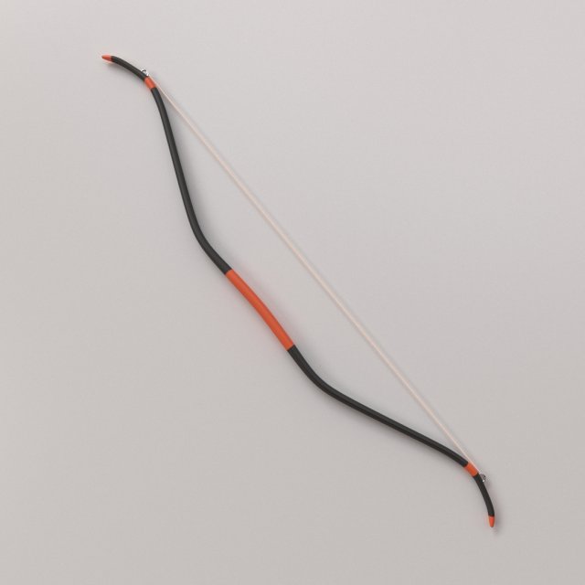 traditional bow 3D मॉडल .c4d .max .obj .3ds .fbx .stl .blend 