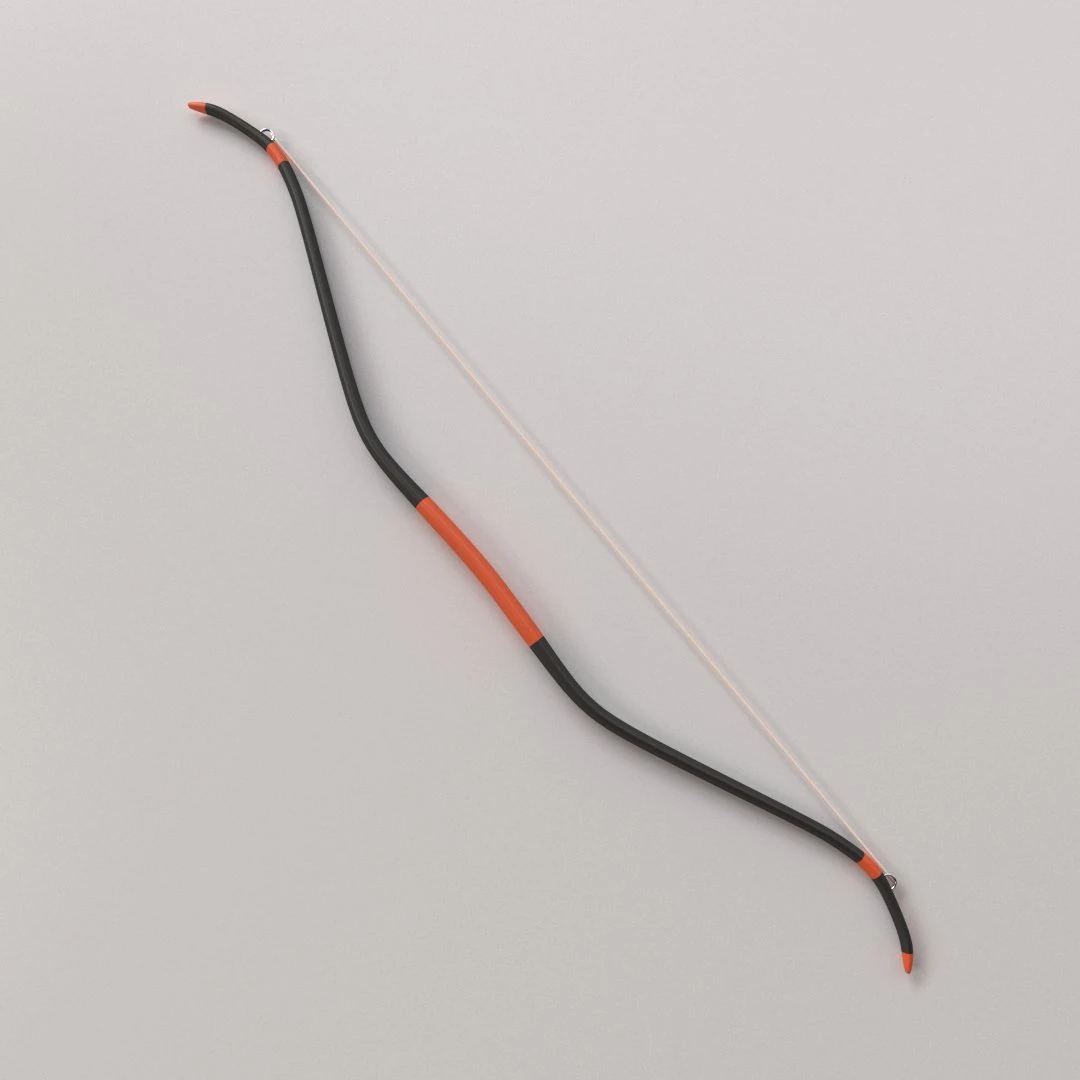 traditional bow 3D Model .c4d .max .obj .3ds .fbx .stl .blend 