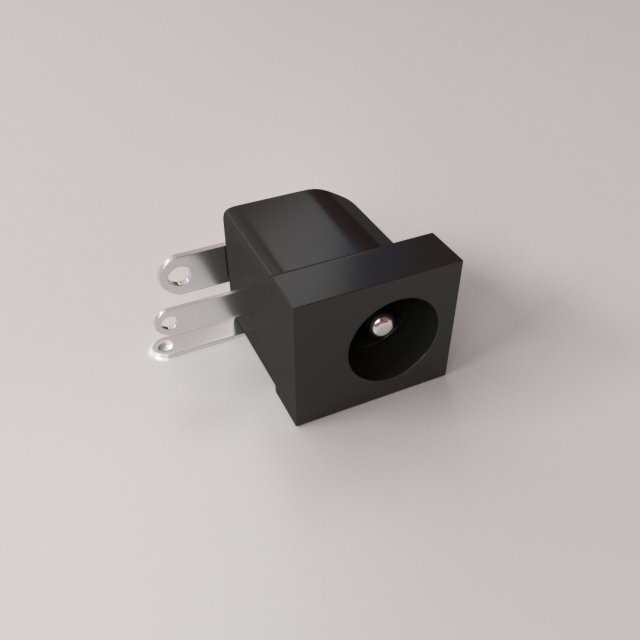 dc barrel jack Model 3D .c4d .max .obj .3ds .fbx .stl .blend 