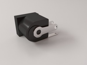 dc barrel jack Model 3D