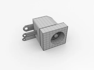 dc barrel jack 3D Model
