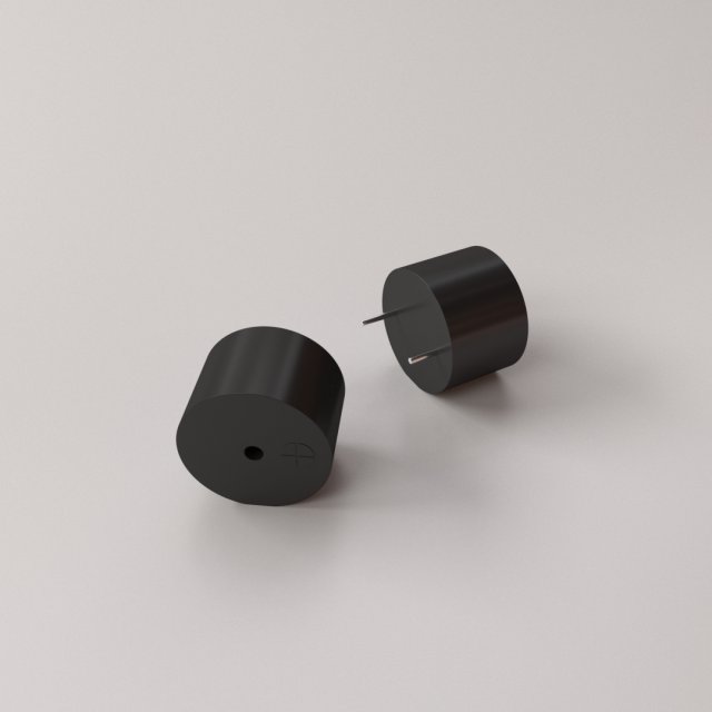 buzzer piezo Modèle 3D .c4d .max .obj .3ds .fbx .stl .blend 