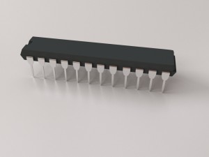 28 pin microchip 3Dモデル