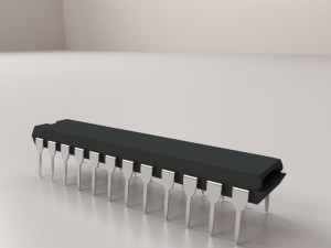 28 pin microchip 3D Model
