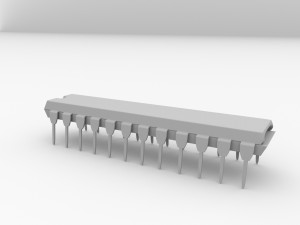 28 pin microchip 3D Model