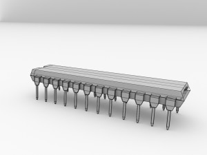 28 pin microchip 3D Model