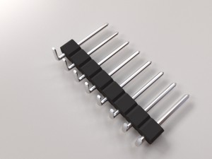 curved male header Model 3D