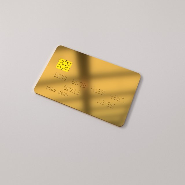 gold card 3D Model .c4d .max .obj .3ds .fbx .stl .blend 