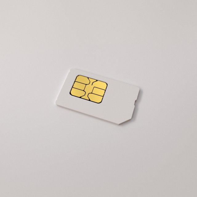 sim card 3D Модель .c4d .max .obj .3ds .fbx .stl .blend 