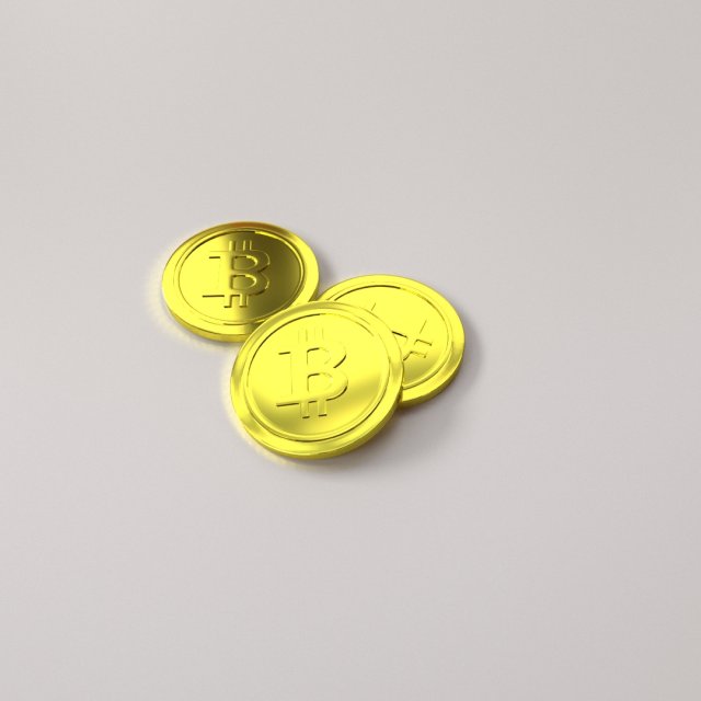bitcoin 3D Model .c4d .max .obj .3ds .fbx .stl .blend 