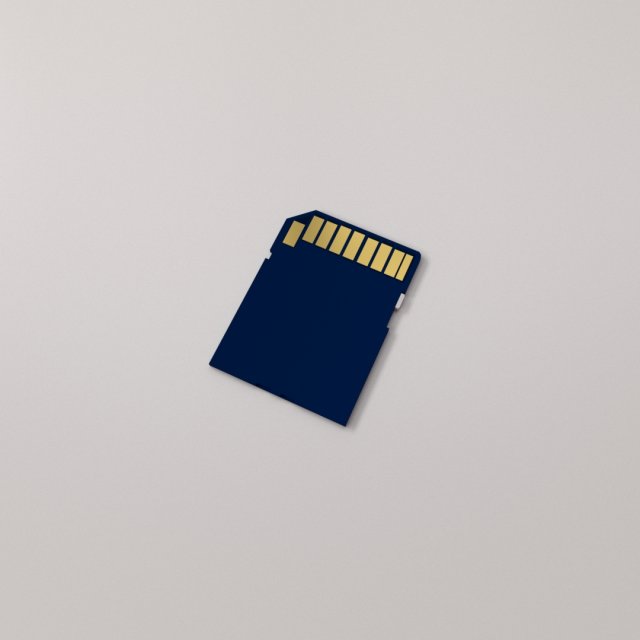 sd card Modello 3D .c4d .max .obj .3ds .fbx .stl .blend 