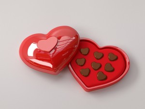 heart chocolate box 3D 모델