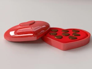 heart chocolate box 3D Model